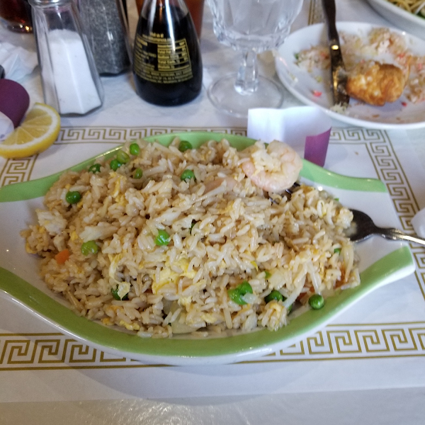 Gluten free shrimp fried rice.