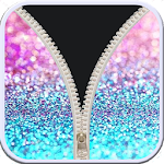 Cover Image of ดาวน์โหลด Cute glitter zipper lockscreen 4 APK