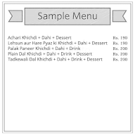 Khichdi Experiment menu 1