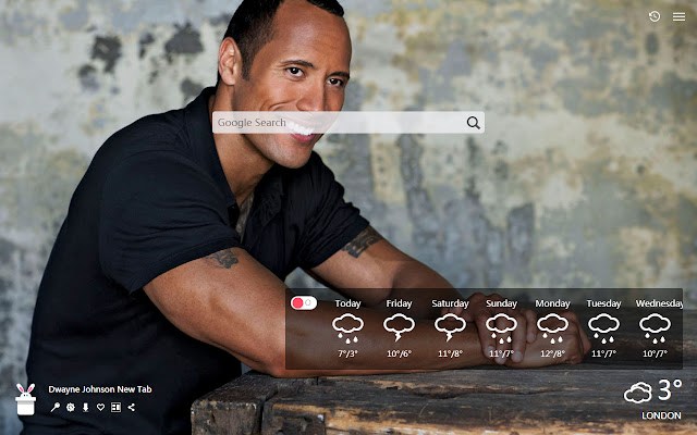 Dwayne Johnson New Tab, Custom Wallpapers HD