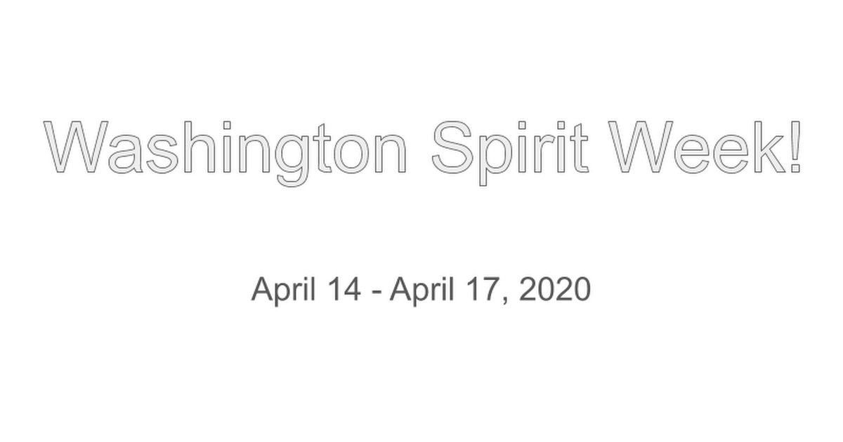 Washington Virtual Spirit Week