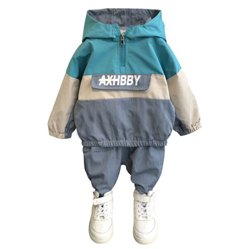 Title 3, Boys plus fleece hooded color matching suit, wa...