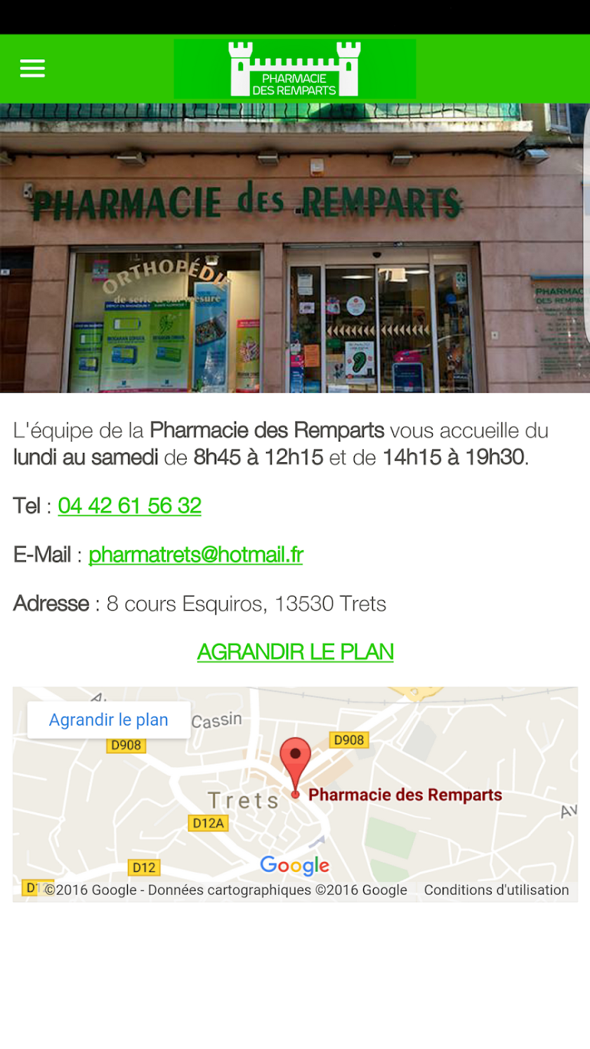 Pharmacie des Remparts Trets Screen 2