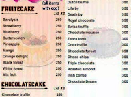 Cake of Paradise menu 1