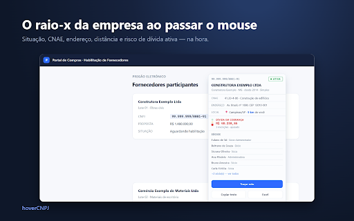 HoverCNPJ — raio-x da empresa screenshot 1