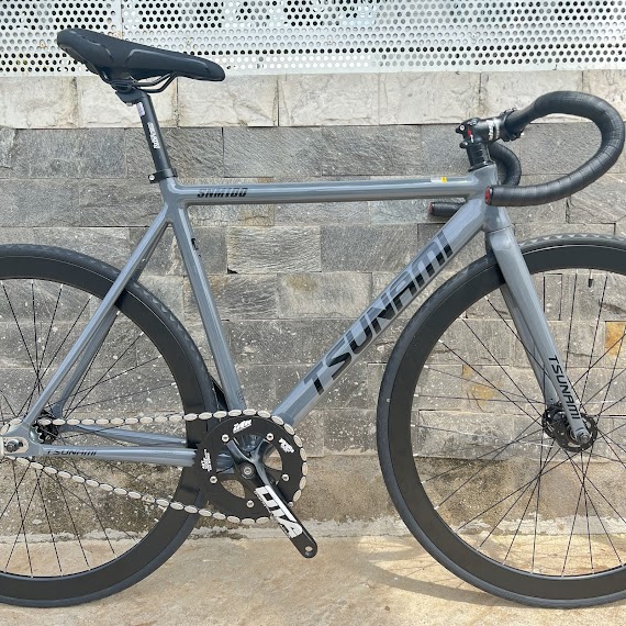 Xe Đạp Fixed Gear Tsunami Snm100 Nâng Cao - Xám Xi Măng