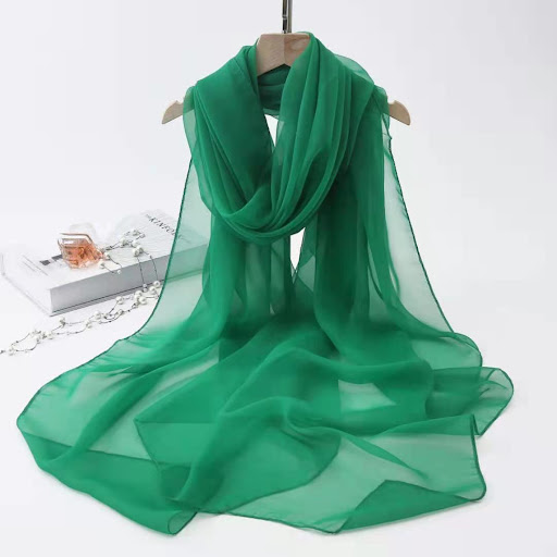 Title 1, Thin Type Sunscreen Scarf Red Solid Color Sunsh...