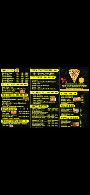 House Of Slice menu 