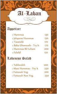 Al Laban menu 2