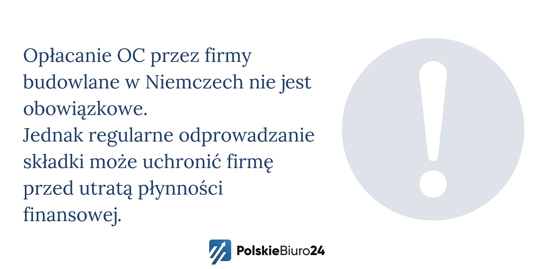 Opłacanie OC przez firmy budowlane w Niemczech - Polskie Biuro 24