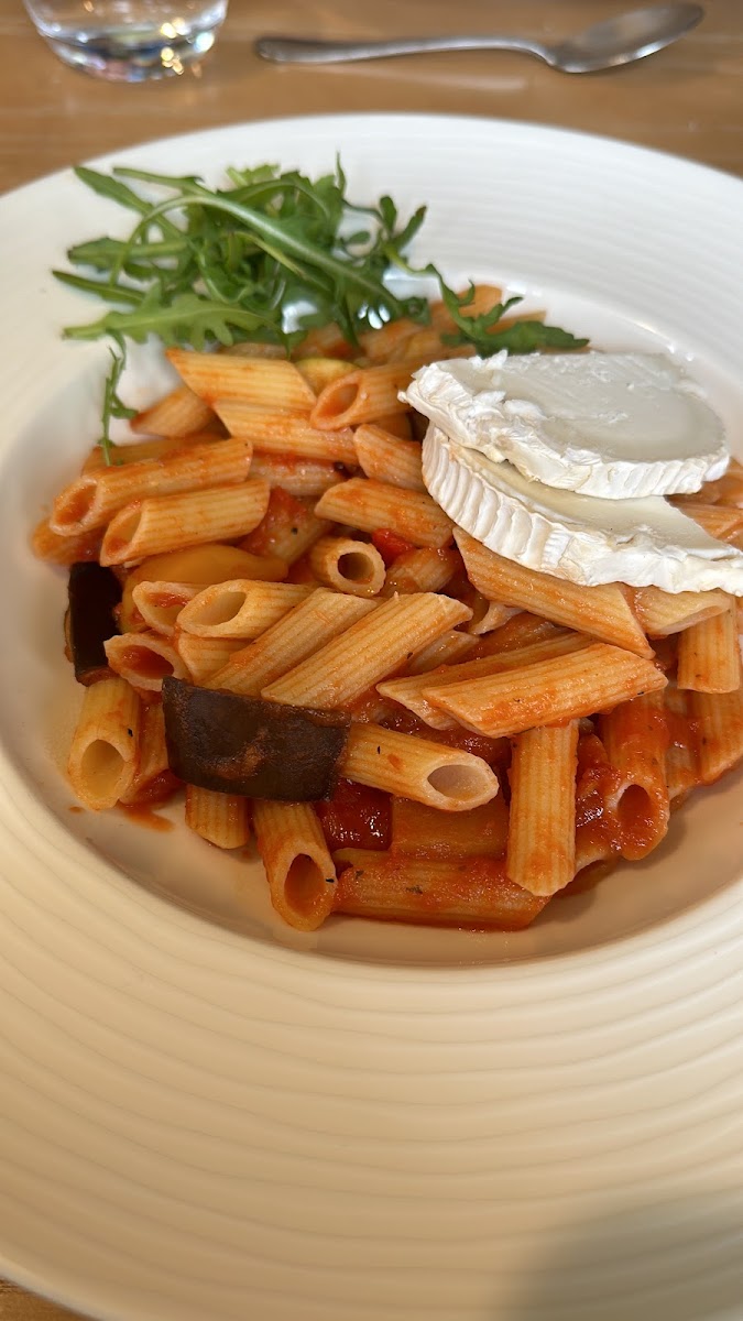 GF vegetarian pasta with which I had goats cheese.