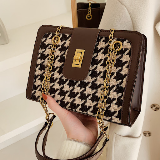 Title 1, Casual Plaid Large Capacity Fashion One Shoulde...