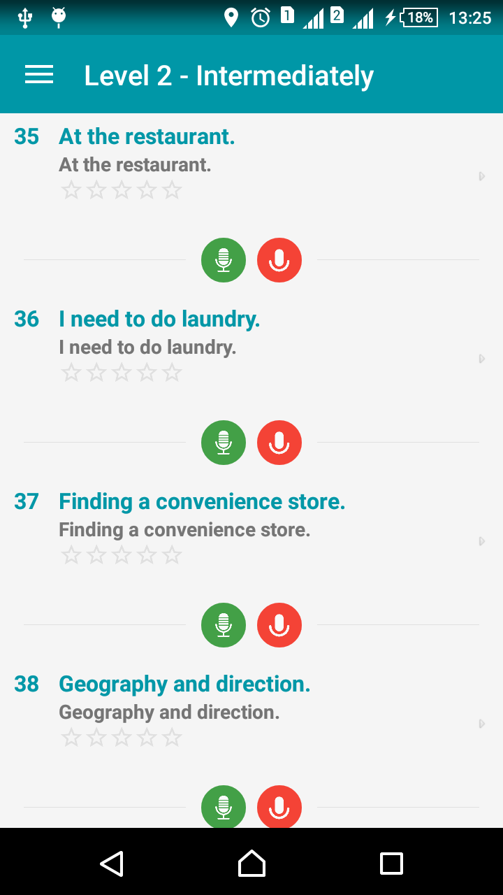 English conversation daily Screen 3