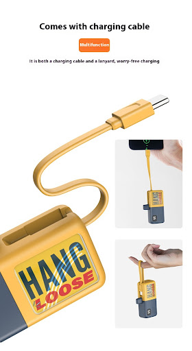 Title 8, Mini Capsule Power Bank Two-way Fast Charging D...