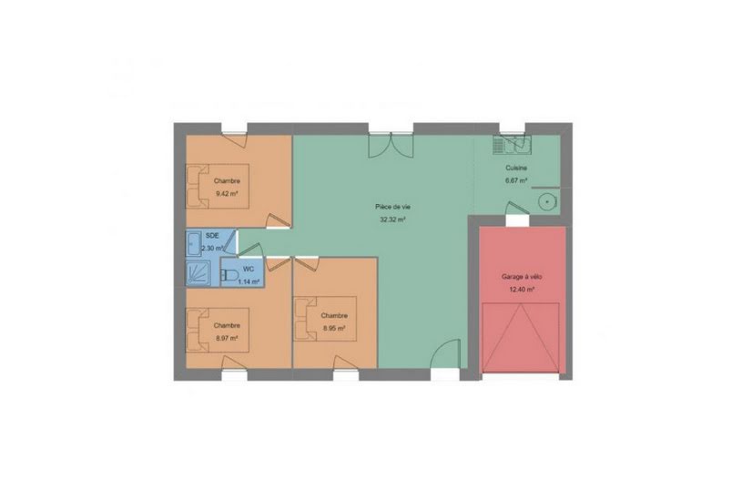  Vente Terrain + Maison - Terrain : 347m² - Maison : 69m² à Guidel (56520) 