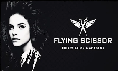 Flying Scissors Unisex Salon