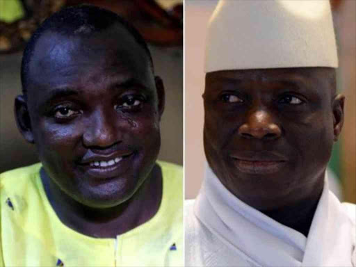 Yahya Jammeh, right, lost the election to Adama Barrow, left. /AGENCIES