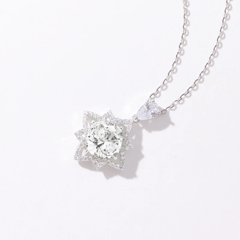Title 1, Colar S925 Prata Esterlina Luxo Leve, Design Ex...