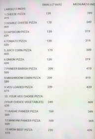 Hungry Pizza Cafe menu 1