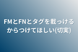 FMとFNとタグを載っけるからつけてほしい(切実)