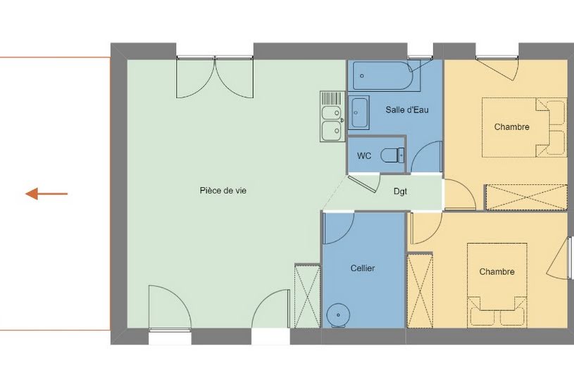  Vente Terrain + Maison - Terrain : 300m² - Maison : 60m² à Auray (56400) 