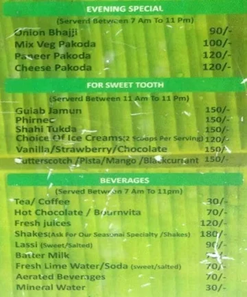 Dhiraj Restaurant menu 