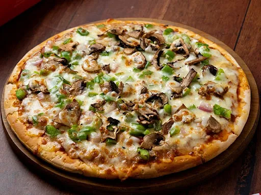 Cheese Capsicum Onion Mushroom Pizza