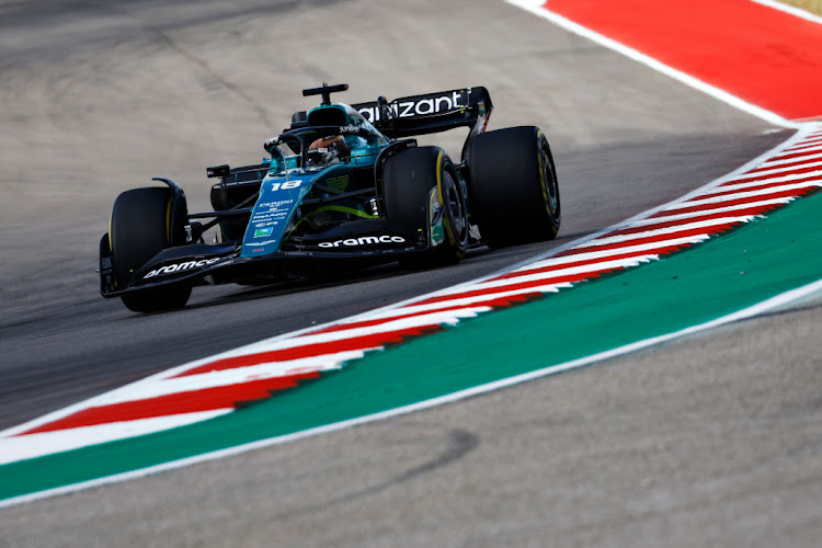 Lance Stroll on track during the F1 Grand Prix of USA at Circuit of The Americas on October 23 2022 in Austin, Texas.