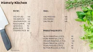 Homely Kitchen menu 1