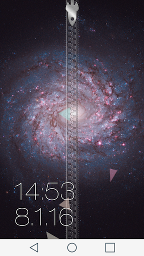 Galaxy Zipper Lock Screen