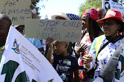 Protesters vent their anger against the scourge of child and women abuse.