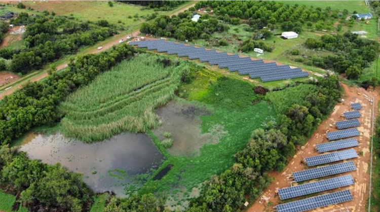 Orania's solar plant supplies electricity to houses and businesses in the Northern Cape town during the day.