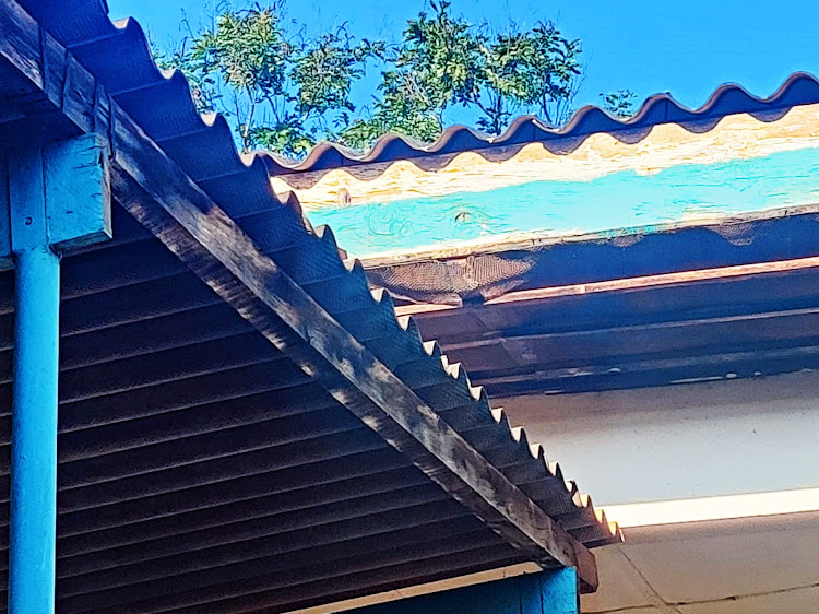 An asbestos roof at Ikanga subcounty hospital in Kitui South subcounty.