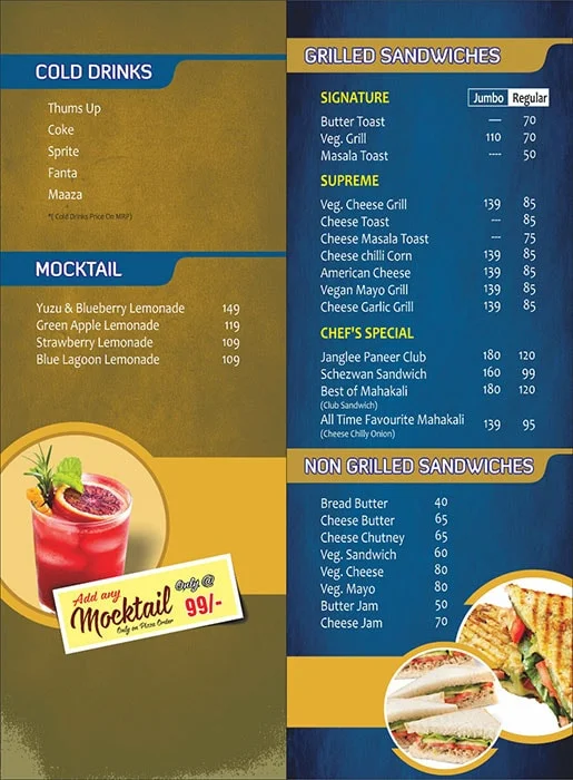 Mahakali  Bhel & Fast Food menu 