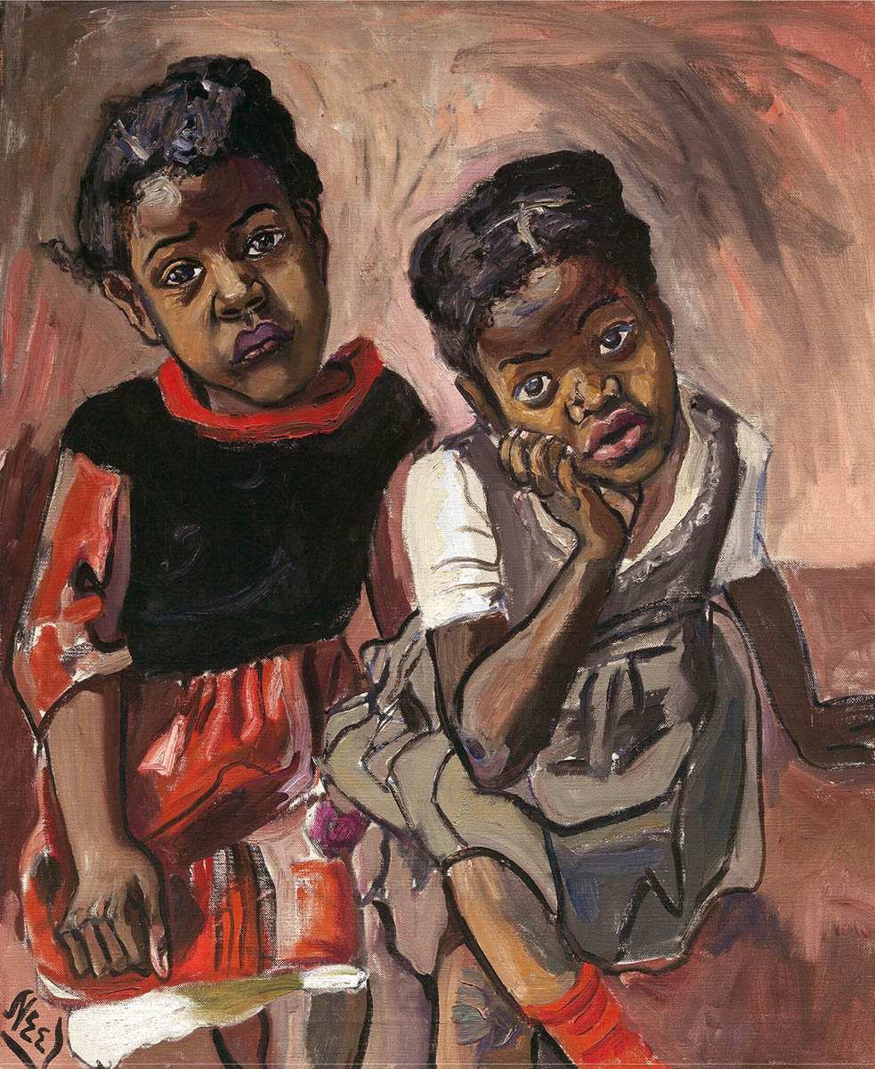 Neel Two Girls Spanish Harlem contemporary painter