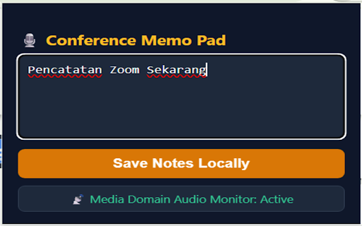 Web Conference Note & Memo Assistant screenshot 1
