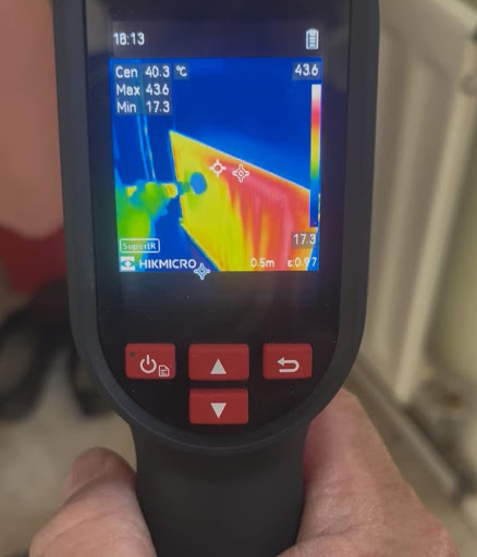 Thermal imaging inspections. This was used in combination with our power flushing to leave the customer with the best balanced most efficient 
heating available.