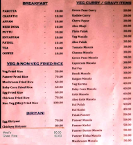 Malabar Mess menu 1