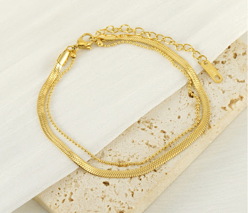 Title 8, Womens Fashion Titanium Steel Plated 18K Gold ...