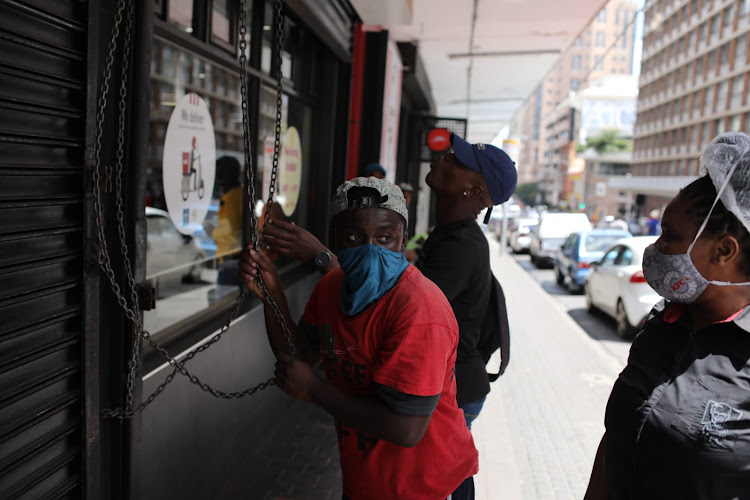 Businesses in the Braamfontein CBD were forced to close as the fight for the clearance of historical debt for students gathers momentum.