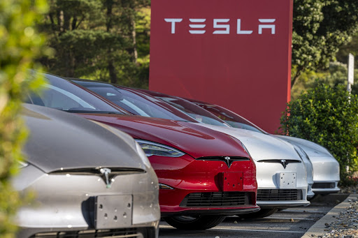 Tesla cars. Picture: BLOOMBERG