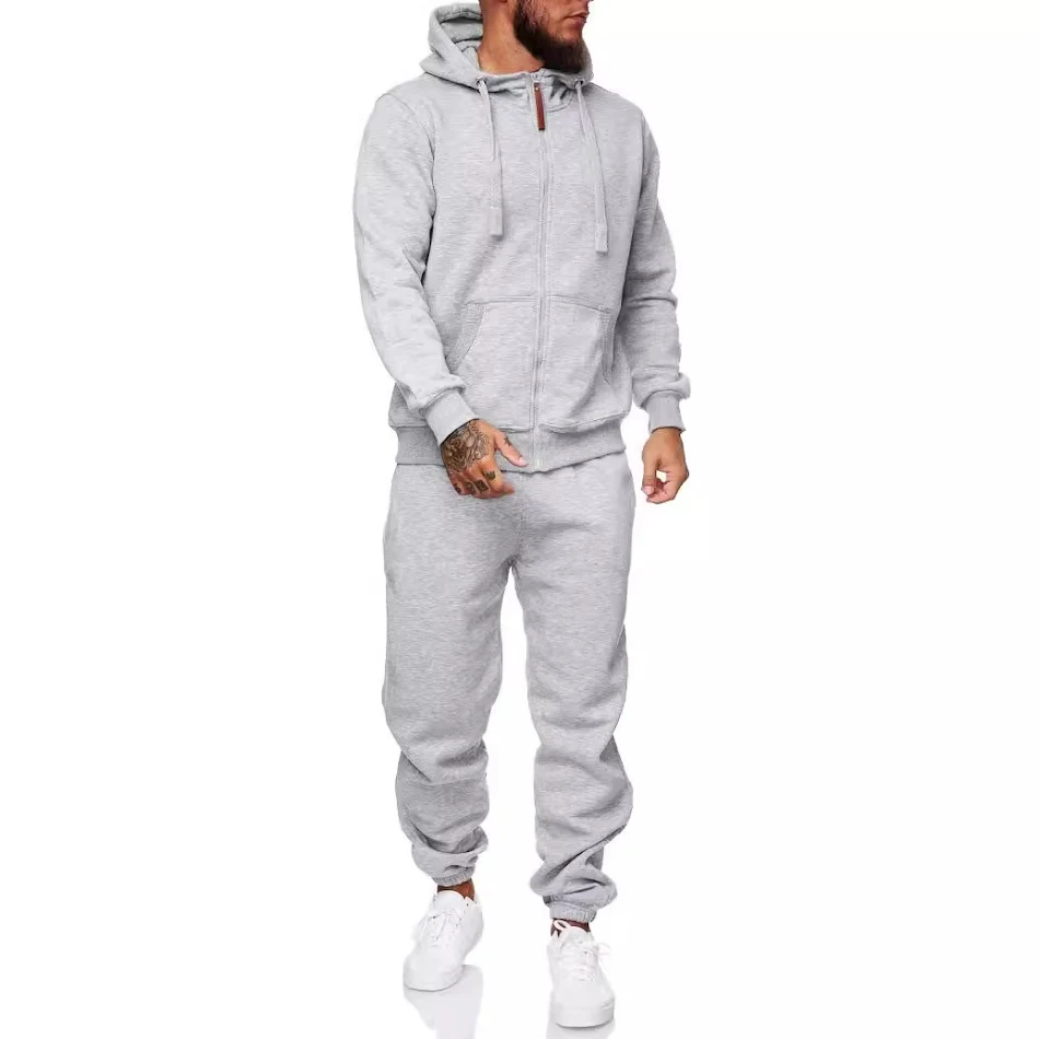 Tuta Sportiva Uomo Europea e Americana per Jogging Comoda e Perfomante Ideale per Allenamento e Tempo Libero Design Moderno e Materiali di Alta Qualità Adatta allo Sport