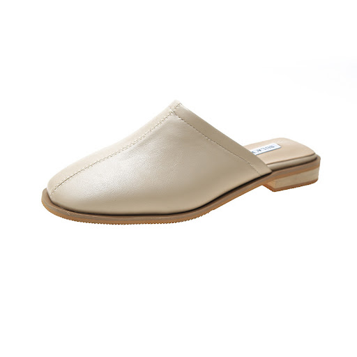 Title 7, Womens low heel Baotou soft leather sandals fo...