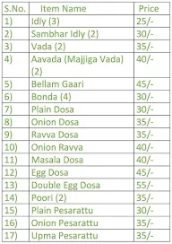 Swaadishtam menu 2