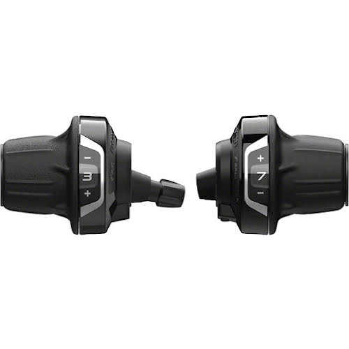 Shimano Tourney SL-RV400 Revoshift Twist Shifter Set - 3x7 Speed, with Optical Gear Display