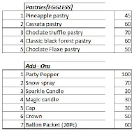 Cake 24X7 menu 2