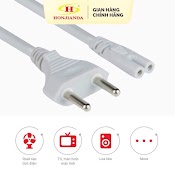 Dây Nguồn Ac Số 8 Lõi Đồng Cho Adapter Laptop, Loa Kéo, Màn Hình Vi Tính, Dây Nguồn 2 Lỗ Số 8 Zin Dài 50Cm, 1M, 1.5M.