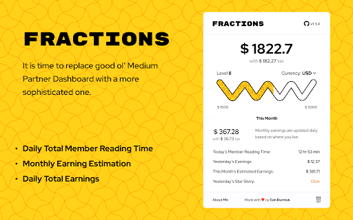 Fractions - Medium Partner Dashboard