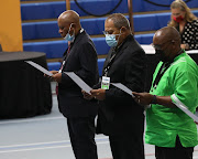 Herman Mashaba and John Moodey are sworn in on Monday.