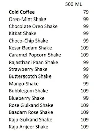 Fusion Lassi menu 2